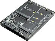 Cablecc 2 in 1 Combo M.2 NGFF B-Key & mSATA SSD to SATA 3.0 Adapter Converter Case Enclosure