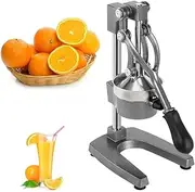 Cast Iron Citrus Juicer, Hand Press Juicer Machine for Orange Juice Pom Lime Lemon Juice, Large Commercial Lemon Squeezer and Orange Crusher, Easy to Clean, Gray