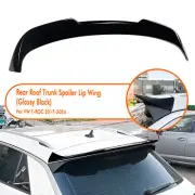 Gloss Black Rear Trunk Spoiler Lip Wing Bodykit For Volkswagen T-ROC 2017-2024