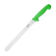 Serrated Slicer Knife Green fruit & Veg 254mm Hygiplas Kitchen Cafe Takeaway