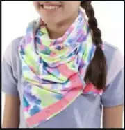 NWT Ivivva Village Chill Reversible Mermaid Tears Multicolor Scarf Snap Buttoned