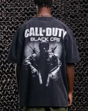 [GOAT CREW] Goat Crew X Call Of Duty Black Ops Heavy T-shirt Vintage Black - Size S S Vintage Black