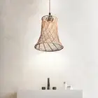 Woven Paper Rope Lamp Shade Bohemian Rustic for Restaurant Kitchen Farmhouse