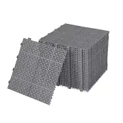 Gray Interlocking Deck Tiles 12x12 Inch Waterproof Anti-slip Outdoor Indoor