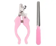 P142 2 Sets Stainless Steel Grooming Scissors Dog Cat Nail Repairer Pet Supplies