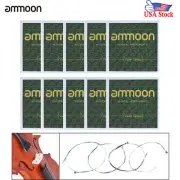 1-10 Set Stainless Steel Violin Strings Set E A D G for 4/4 3/4 Size Violin D1R7