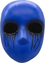 rericonq Eyeless Jack Mask Cosplay Jack Nichols Murderer Creepypasta Scary Killer Halloween Prop Resin Dark Blue