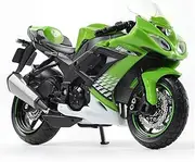 [Risopen] 1:18 Motorcycle Model for Kawasaki Ninja ZX-10R Metal Die-cast with Plastic Motorcycle Model for Maisto No Assembly Required Mini Finished Moto Collection for Adult（Green）