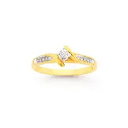 9ct Gold, Diamond Engagement Ring