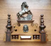 CROWN WITH A HORSE TO THE CLOCK BECKER ,Lenzkirch.... 15 in ( 38 cm) no.8