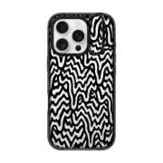 iPhone 16 Pro Impact Ring Stand Case MagSafe Compatible Black & White Infinite Drip