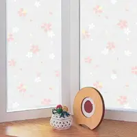 在飛比找momo購物網優惠-【meiwa】日本製造抗UV節能靜電窗貼(日式小花- 46x