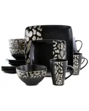 Elama Savannah 16pc Stoneware Dinnerware Set