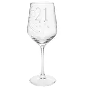 Gibson Gifts 21 Birthday Crystal Wine Glass Toasting Tumbler Drinkware Clear