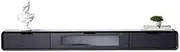 Floating TV Unit Floating TV Stand, Modern Style Wall Mounted TV Unit, Floating Shelves with Glass Door & Drawers, Floating Storage Cabinet for Under TVs Floating TV Cabinet(Gray,160x24x20cm)
