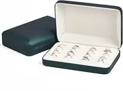 balrty Jewelry Ring organizer Box, Portable Small Storage Display Case, Fashion Ring Tray Holder Showcase, Ring Boxes for Multiple Rings Fits for Travel or Home Organizers (green)
