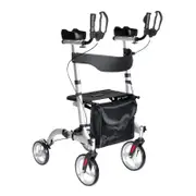 4wheel Rollator With Armrest Support Deluxe Folding Walking Frame For Elderly And Disability With 135 Kg Weight Capacity