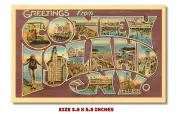 Old Postcard MAGNET-GREETINGS CONEY ISLAND NEW YORK LARGE LETTER