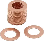 X AUTOHAUX M12 x 20mm x 1mm Car Copper Crush Washers Flat Sealing Gaskets Plate Rings 20pcs
