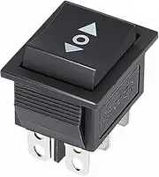 DJDLFA 1pc DIY Rocker Switch Power Switch Boat 3 Position 6Pin Button Latching with Lamp Light KCD4 16A 250VAC/ 20A 125VAC On-Off-on(Self Reset)