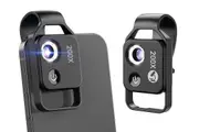200X Phone Mini Pocket Digital Microscope with LED Light-Black
