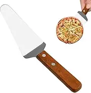 Cake Slicer - 6cm Pie Server with Triangular Blade | Stainless Steel Wooden Handle Cake Server | Baking Utensil | Heat Resistant Grip for Pizza, Cheese, Lasagna and Pastry