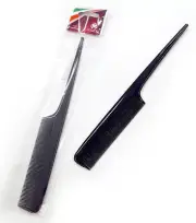 Tail Comb Plastic Black Setablu 93338