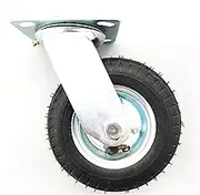 Single 6Inch Pneumatic Caster Wheel Inflatable Industrial Castor Swivel Non Brake/Lock 80kg ea for Trolley Furniture Equipment