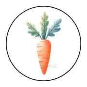 Carrot Vegetable Garden stickers labels tags envelope seals