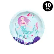 Mermaid Under the Sea Theme 7 inch 17cm Plates 10PK - Kids Birthday Party Tableware