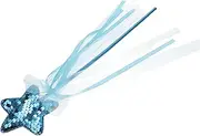 Glitter Star Fairy Wand with Ribbons Costume Accessory for Parties Birthdays and Performances Lightweight Easy to Hold Sparkly Design for Moments