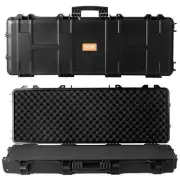 VEVOR Rifle Case, Rifle Hard Case with 3 Layers Fully-protective Foams, 42 inch