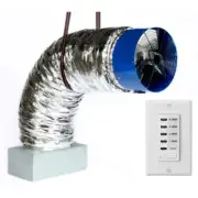 QA-Deluxe Whole House Exhaust Fan 5500 CFM 1/2 Hp w/ 2-Speed Wall Switch + Timer
