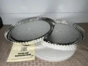 NEW Pampered Chef Flan Pan Set 2 Metal Baking Pans