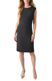 KASPER Cap Sleeve Sheath Dress in Black at Nordstrom, Size 6