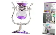 Vintage Sand Timer Hourglass Decor,360° Rotating 15 Min Visual Timer for