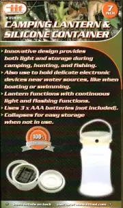 Camp Lantern & Collapsible Built-In Storage Container : Camping Boating Fishing
