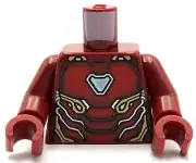 Lego New Dark Red Minifigure Torso Armor Metallic Blue Arc Red Panels Part