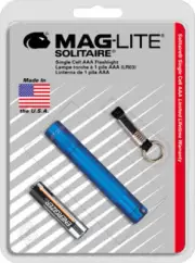 Mag-Lite Solitaire AAA Cell K3A116 Blue. 3 1/4" overall. Aircraft grade aluminum