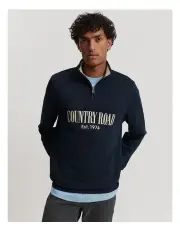 [Country Road] Half Zip Heritage Sweat in Dark Navy Multi