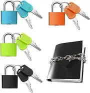 [Gaaines] 4Pcs Suitcase Locks with Keys, Zinc Alloy Luggage Locks, Durable Suitcase Padlock, Small Padlock, Padlock for Suitcase for Outdoor Travel Luggage, School, Gym Backpack Locker, Etc.