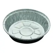 Hemmed Edge Aluminum Pan Silver 37 oz 8.31" dia x 1.56" D | 500/Case