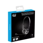 Adesso Xtream P2 Black Stereo USB Headset With Microphone & Media Controller