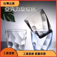 在飛比找蝦皮購物優惠-廠商直髮📣亞克力彩色旋紋杯 憶家食品級水杯 家用防摔茶杯 情