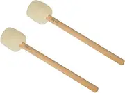 JOINPAYA 2pcs Felt Drum Mallets with Beech Handle Lightweight Percussion Drum Sticks and Jazz Performance Comfortable Grip for Beginners and Professionals