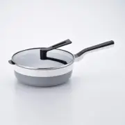 remy Frying Pan Plus 24cm White Standing Lid High Thermal Conductivity Japan New