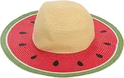 [Yardenfun] Summer Wide Brim Watermelon Cap Floppy Beach Sun Hat Stylish Uv Shielding