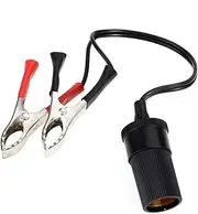 PRETYZOOM 12V Car Battery Terminal Clip Adapter for Lighter Socket Color Coded Alligator Clamp for Supply to Cars Boats and Caravans