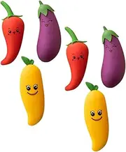 GRADENEVE Cute Stationery Collection 6pcs Mini Erasers Vegetable Fruit Designs Portable Smoothing Erasers for Boys and Girls