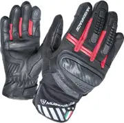 MUGENRACE Hai-Ko Motorcycle Gloves, black-red, Size M for Men Black Red